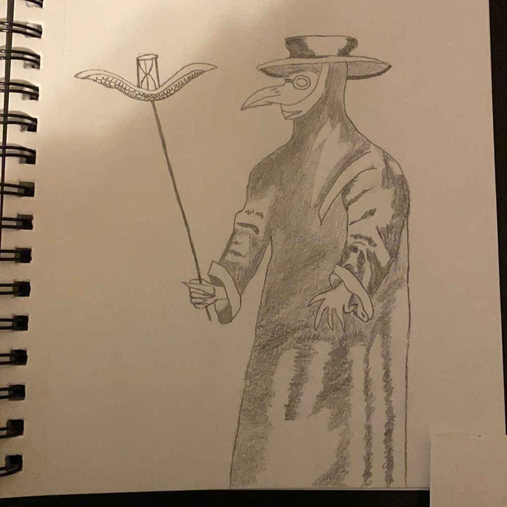Plague doctor drawing